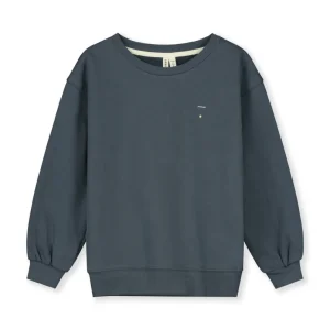 kids dropped shoulder sweater - blue grey