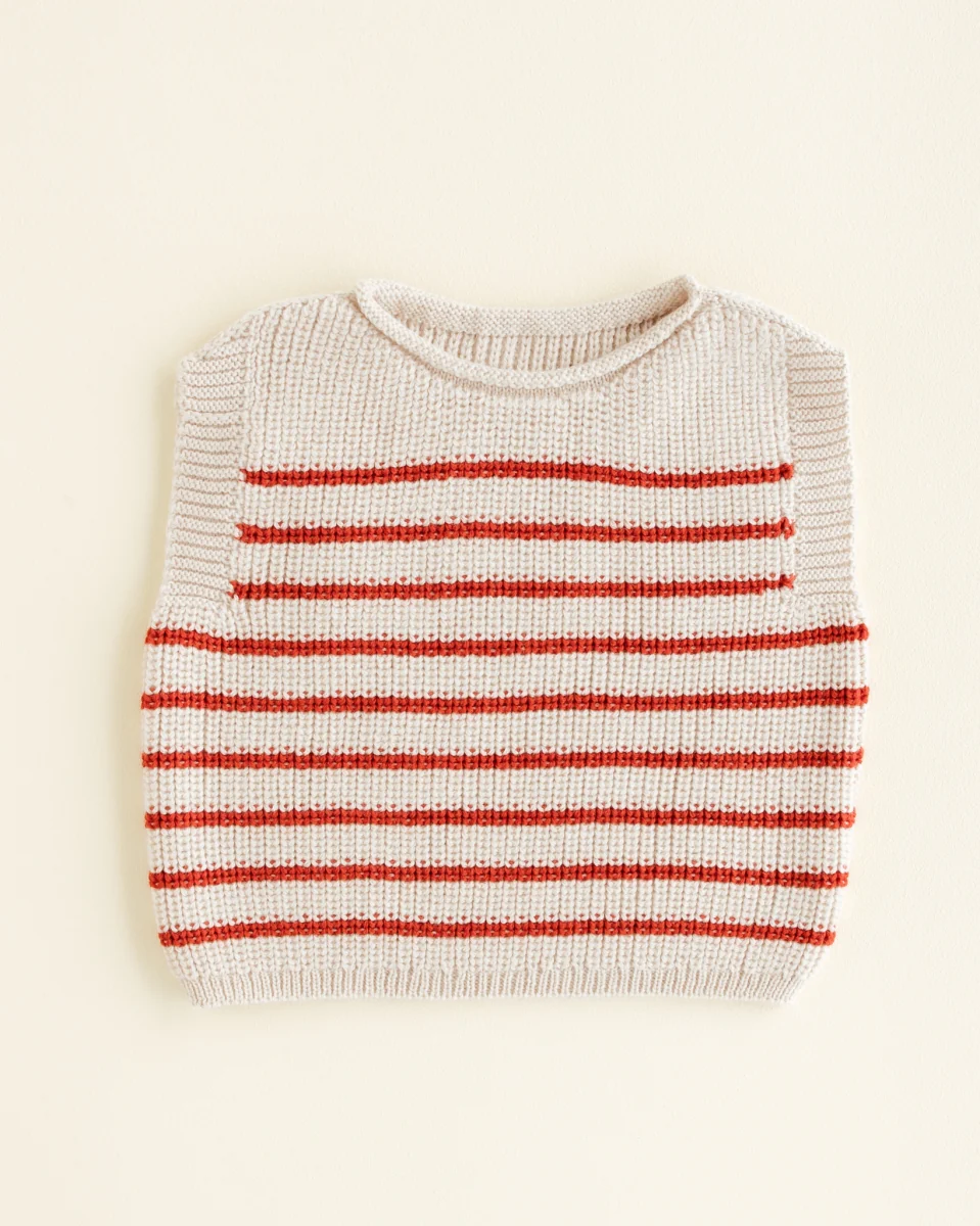 vest harvey baby - cream/red - Afbeelding 2