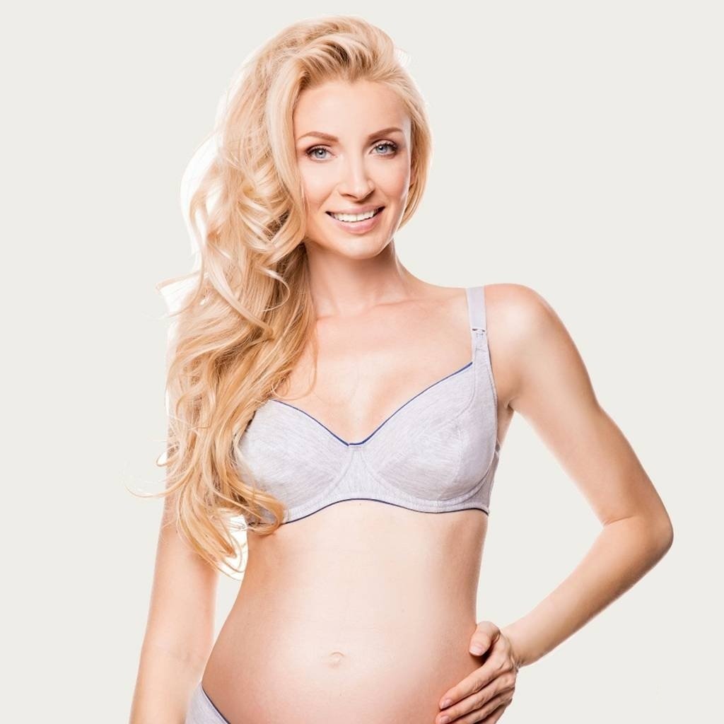 BB Sport Voedingsbh Positiebh Mama Active Grijs / Blauw - Afbeelding 2