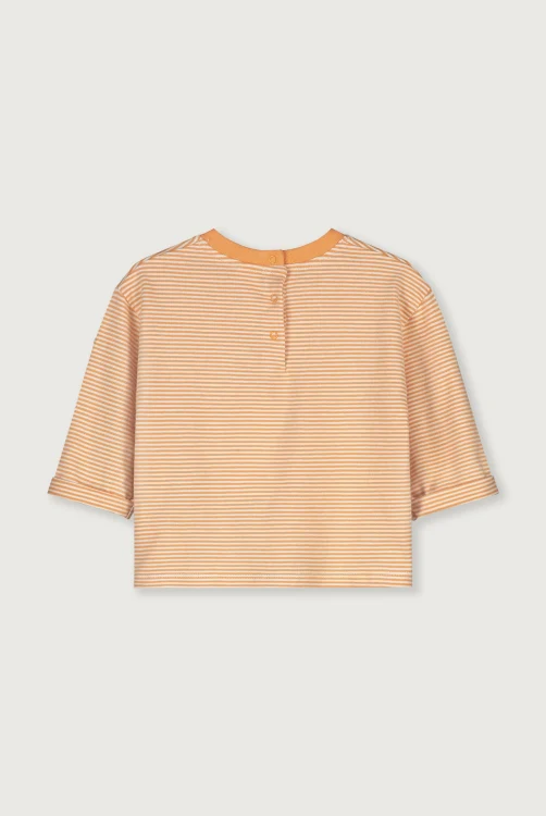 baby pocket t-shirt long sleeves - melon cream - Afbeelding 3