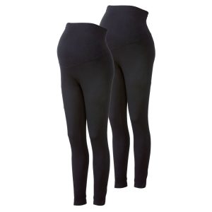 esmara 2 dames zwangerschapsleggings (XS (32/34), Zwart)